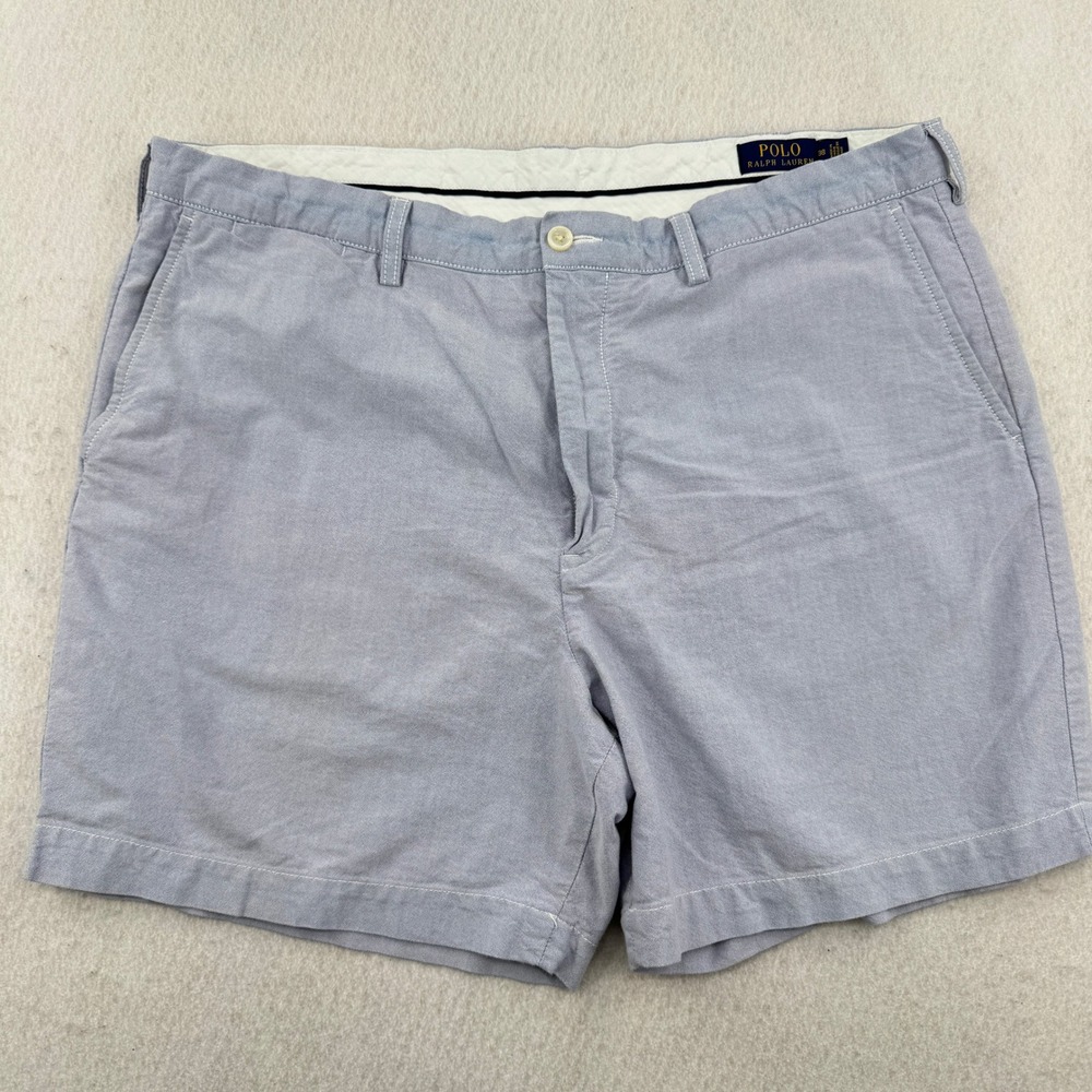 Polo Ralph Lauren Mens 38 Classic Fit Oxford Cotton Shorts Light Blue Preppy